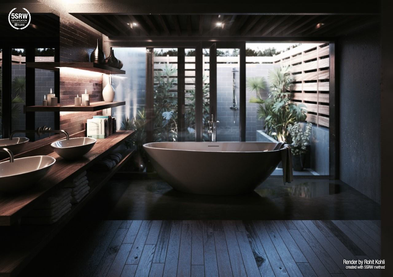 Black Bathroom – Rohit Kohli with 5SRW