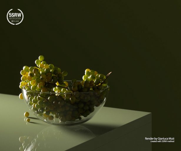 Grapes: natura morta realizzata con V-Ray per Rhino